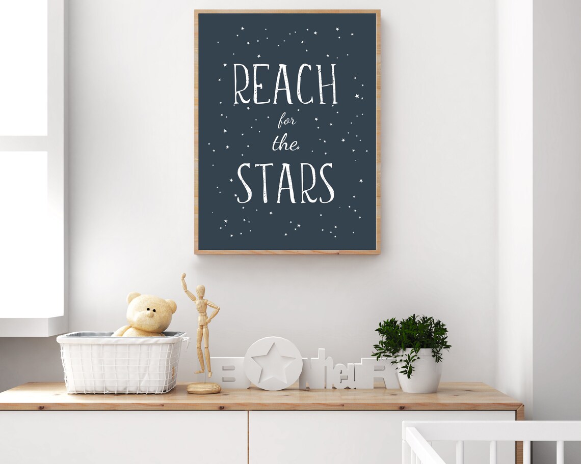 Space-Themed Nursery Art Print for Baby Boy Room - Image 4