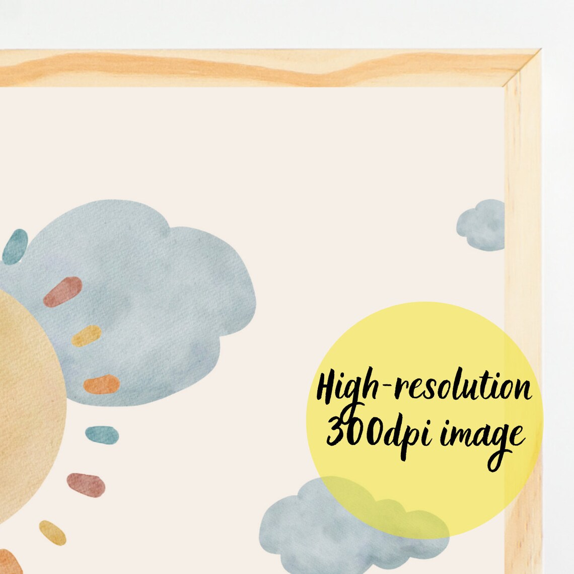 Boho Nursery Prints Sun Clouds Nursery Wall Art Abstract Sky Nursery Decor Nursery Love Quotes Art Heart Baby Girl Room Sign - Image 3