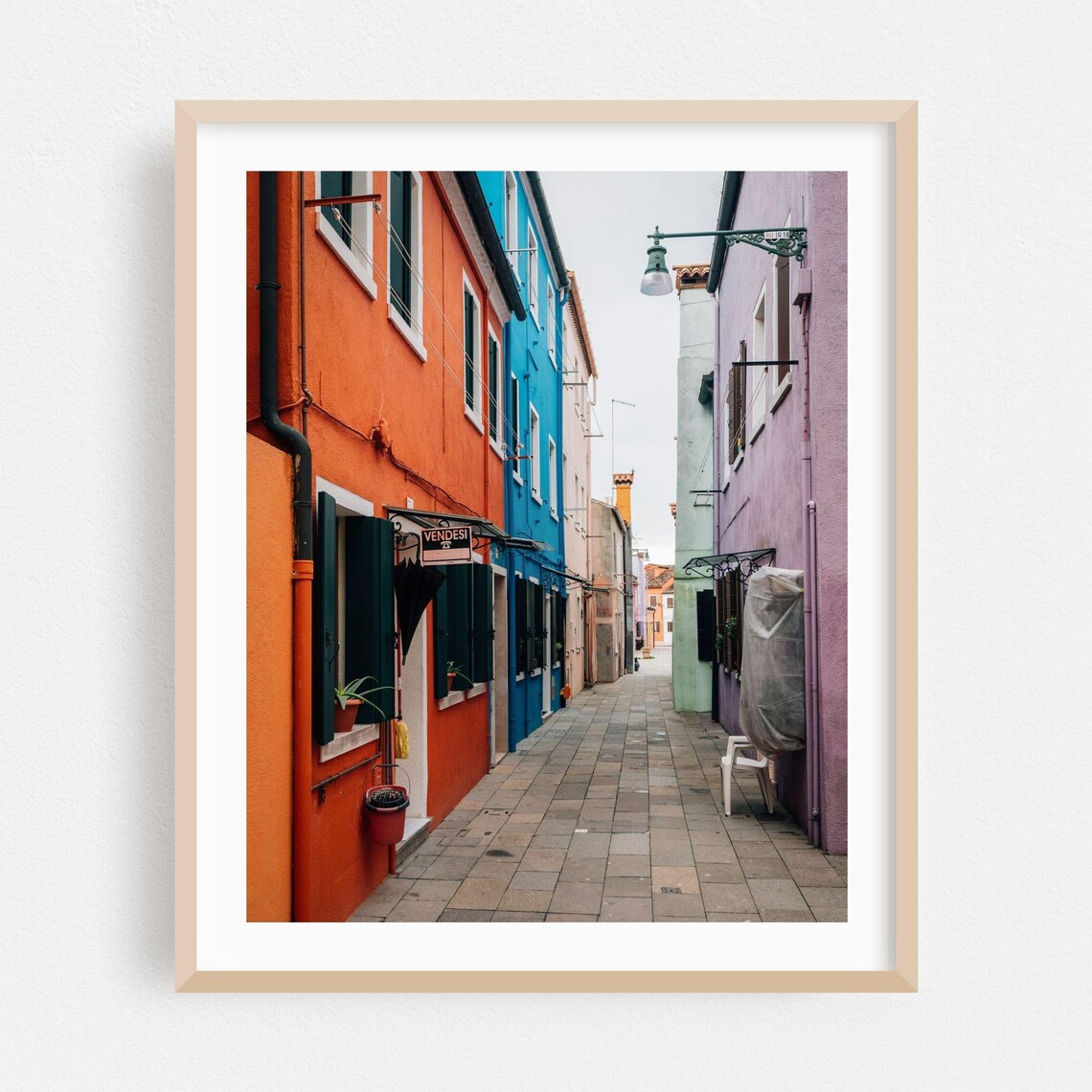 Venice Colorful Alley Vendesi Sign Italy Street Photo Poster