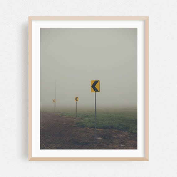 New Mexico Print Foggy Wall Art Minimalist Framed Rural Home Decor Moody Poster Countryside Fine Landscape Photography