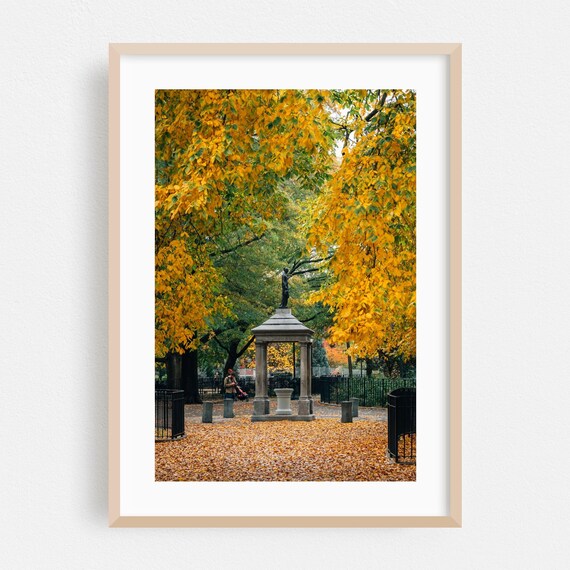 Manhattan Autumn Park Golden Trees Historic Monument Photo Print