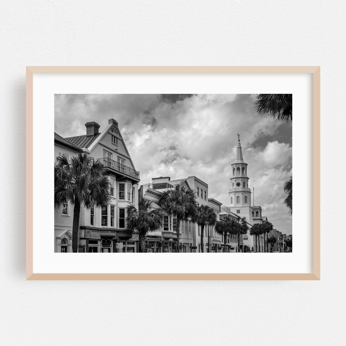 Charleston South Carolina Black And White Street Photography Poster