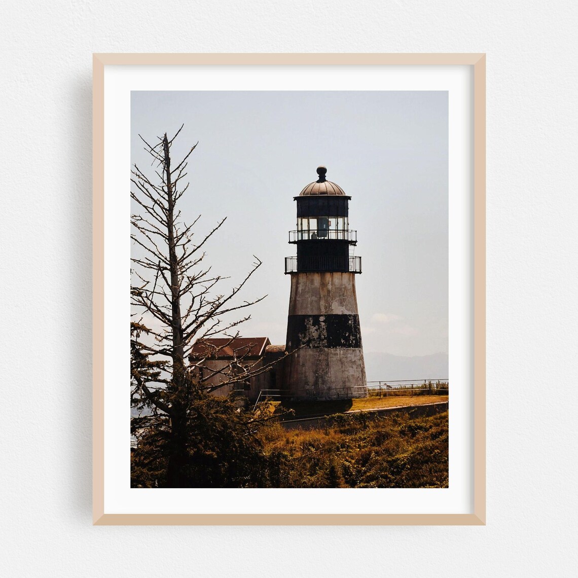 Washington Weathered Coastal Lighthouse Sea Cliff Photo Poster