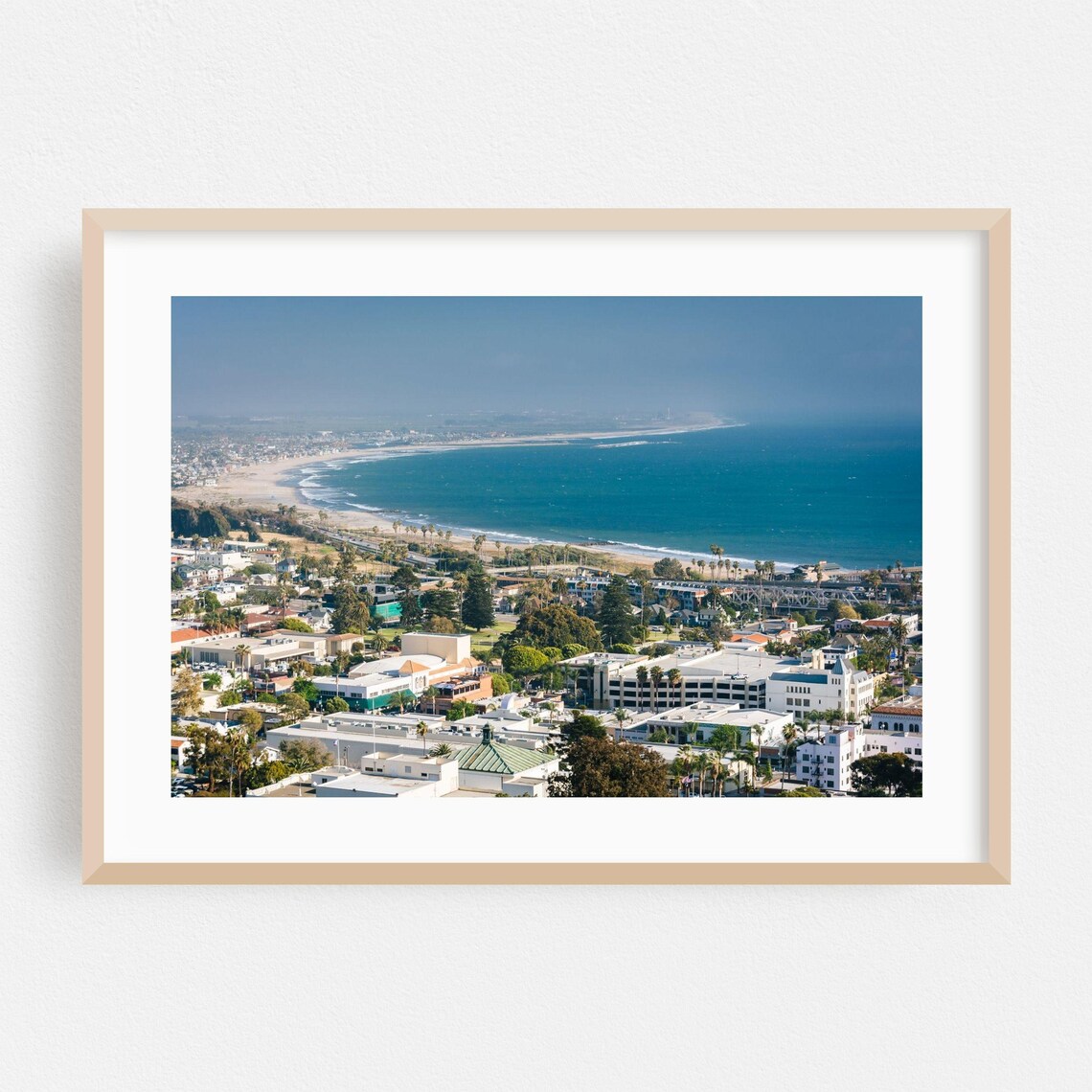 Ventura California Aerial Coastline Beach City Photography Poster