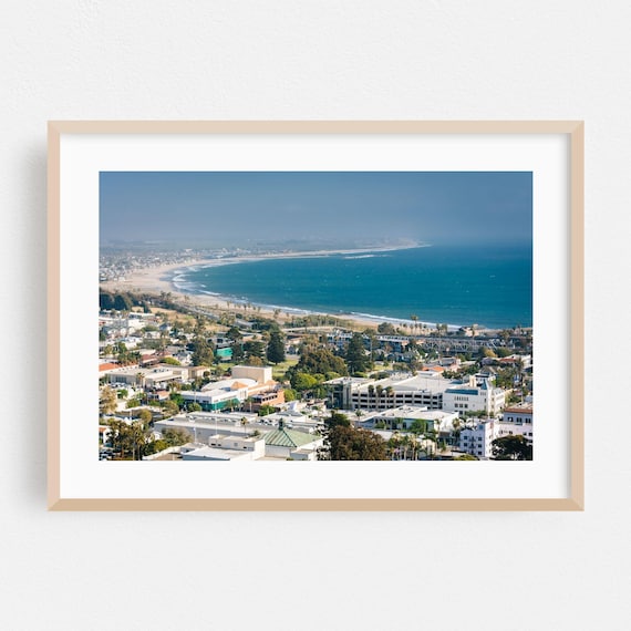 Ventura California Aerial Coastline Beach City Photography Poster
