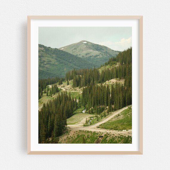 Leadville Colorado Pine Forest Winding Road Mountain Valley Photo Poster