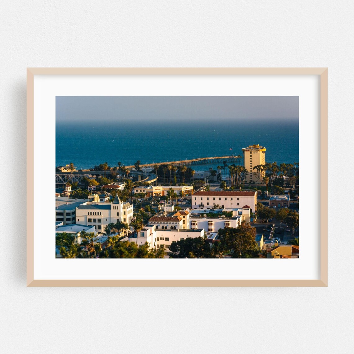 Ventura California Coastal City Pier at Golden Hour Photo Poster