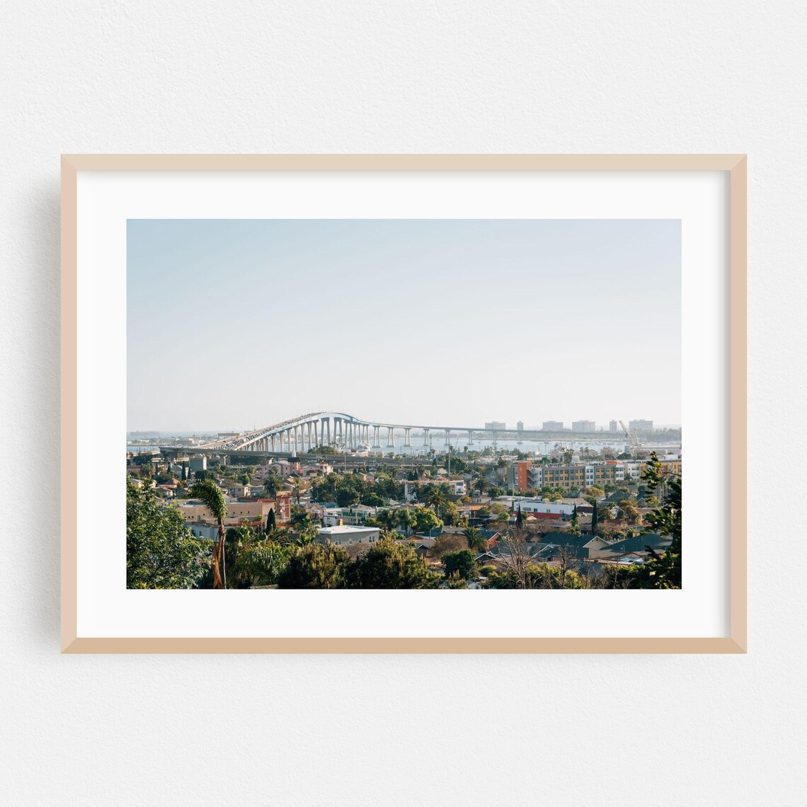 Coronado Bridge San Diego Bay Skyline Cityscape Photo Poster