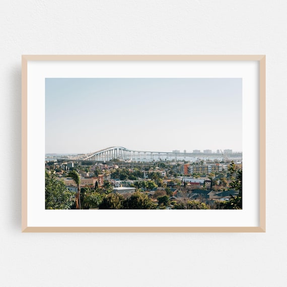 Coronado Bridge San Diego Bay Skyline Cityscape Photo Poster