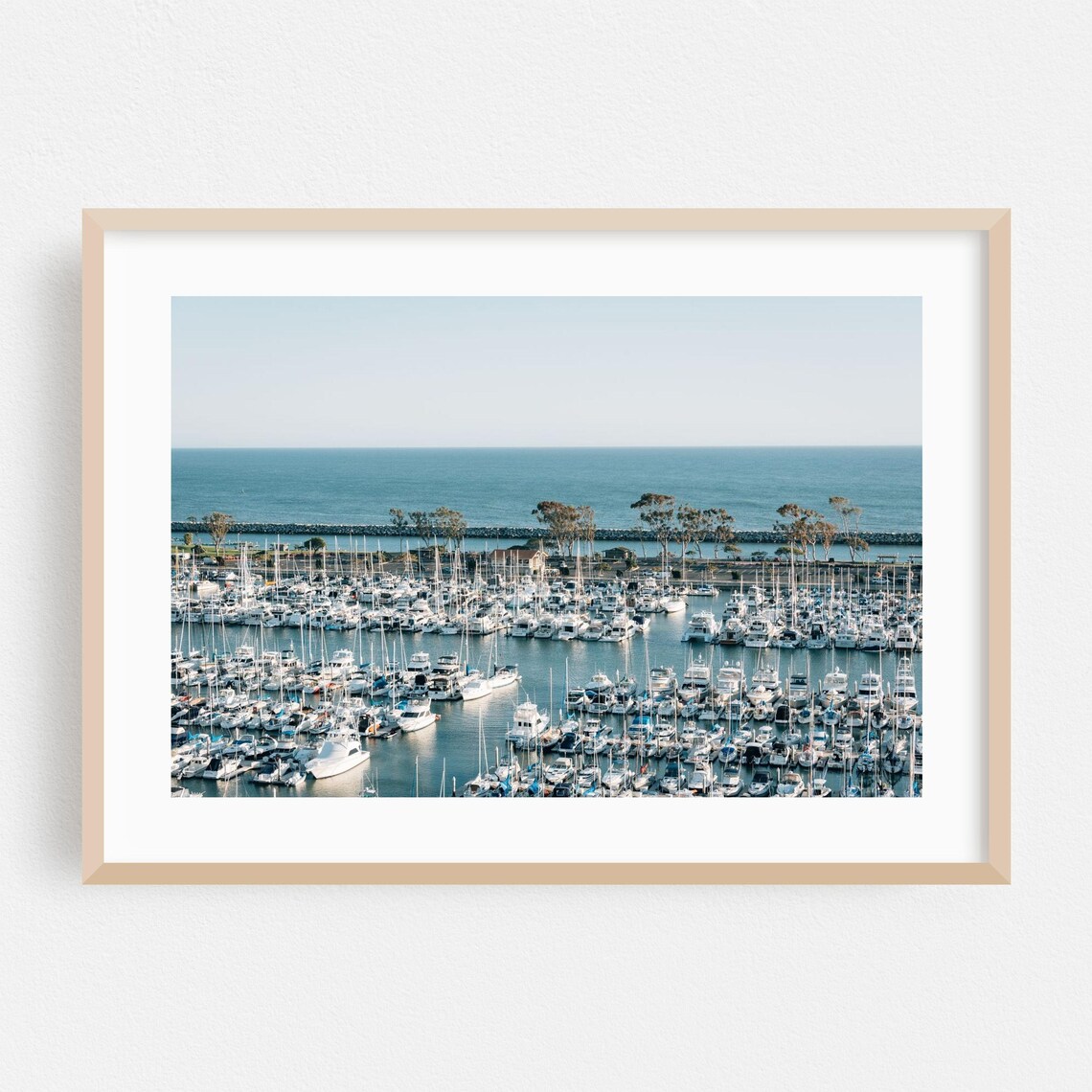 Dana Point Harbor Marina Sailboats Ocean Aerial Photography Poster