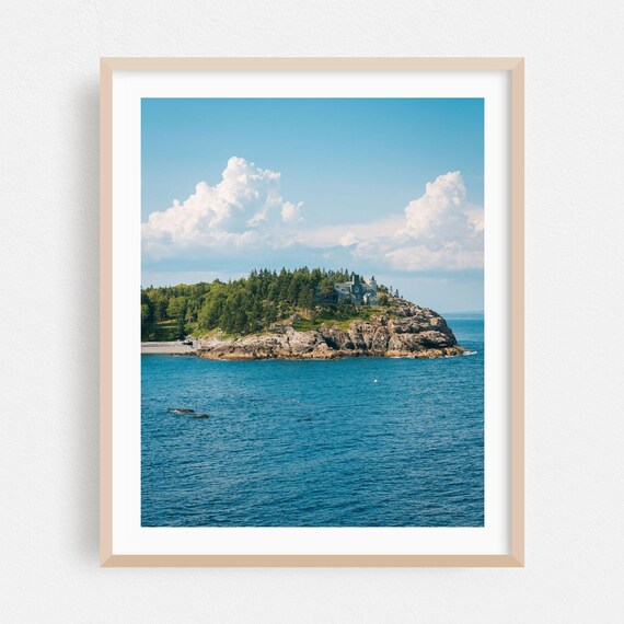 Bar Harbor Rocky Coast Headland Ocean View Maine Photo Poster