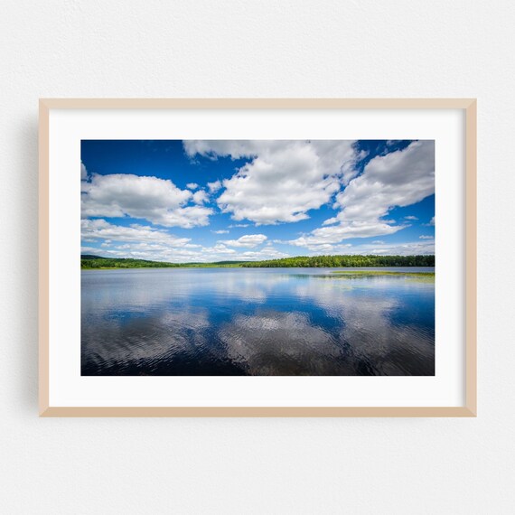 Concord New Hampshire Lake Cloud Reflection Scenic Photo Poster