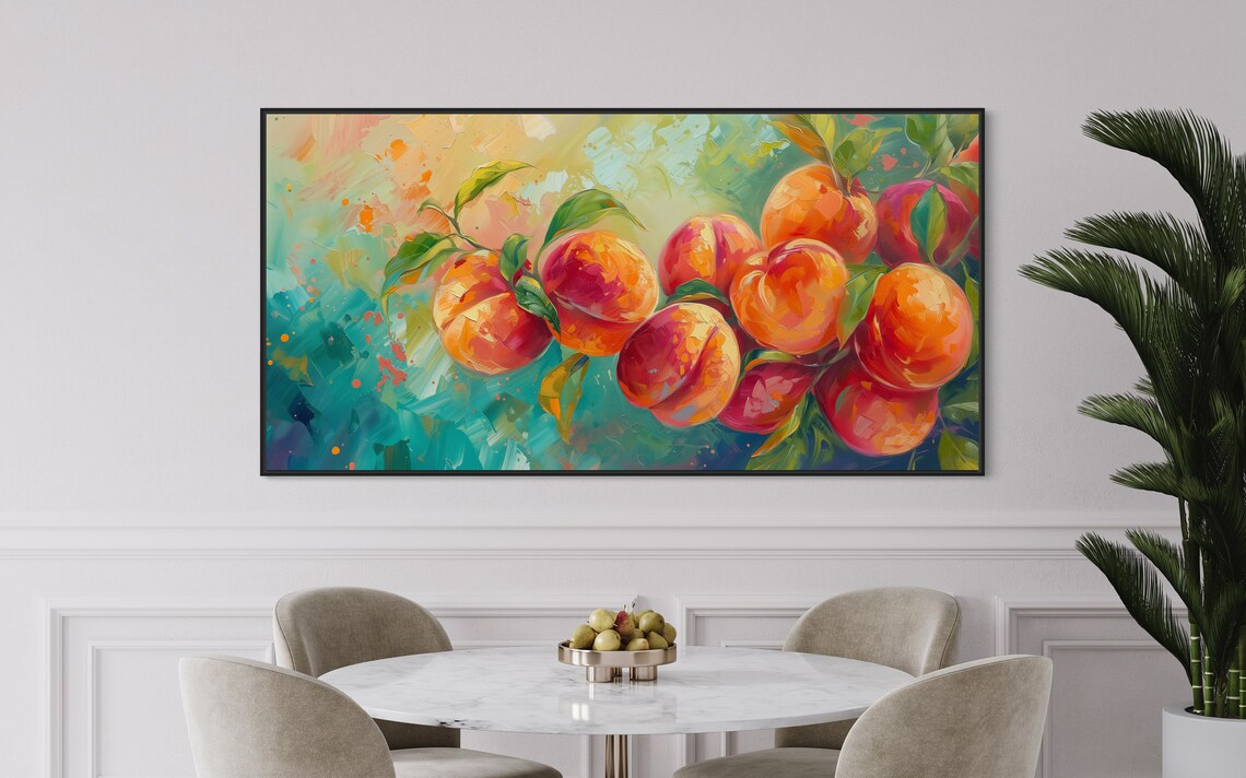 Just Peachy Peach Tree Fruit Painting Art Print