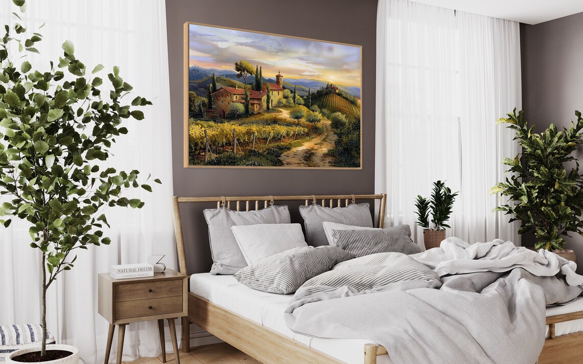 Tuscany Landscape, Italy Travel Poster Art Print - Image 3