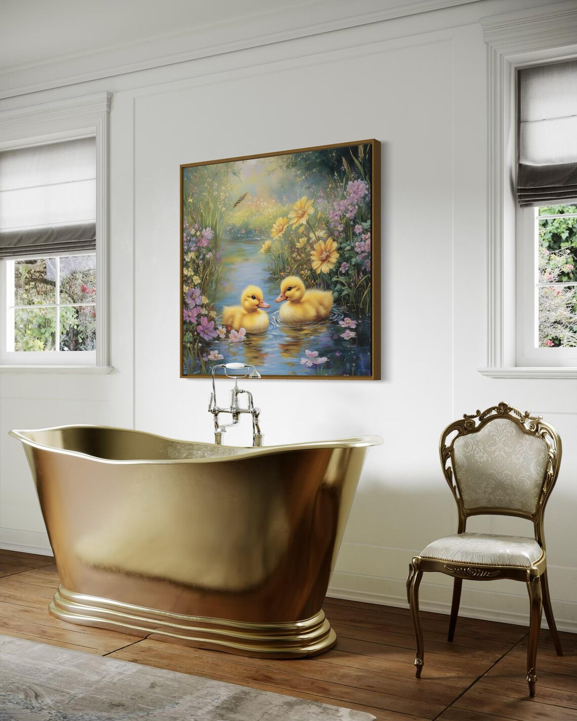 Adorable Duckling Whimsical Nature Print - Image 2