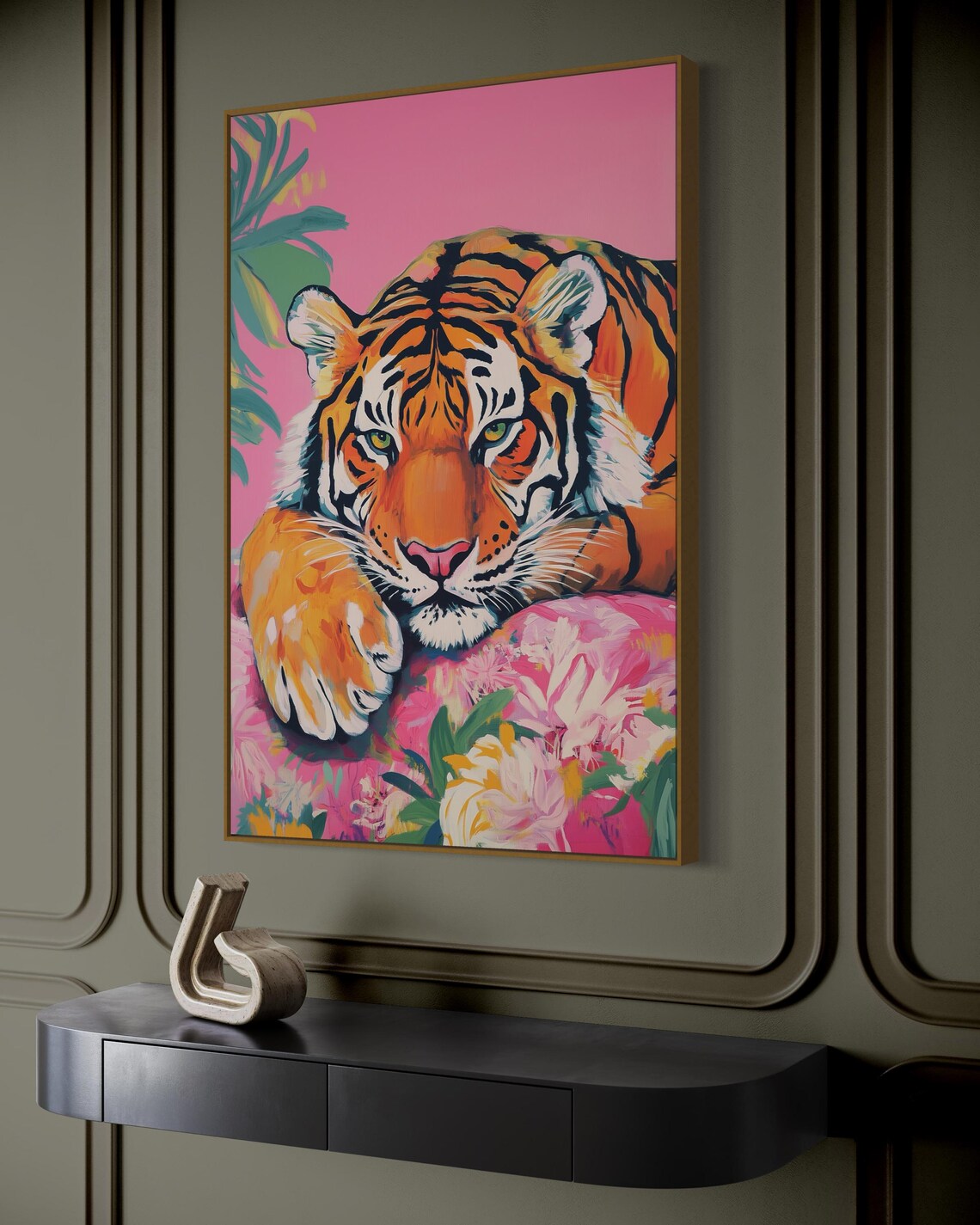 Colorful Tiger Art Print, Bold Jungle Decor - Image 2