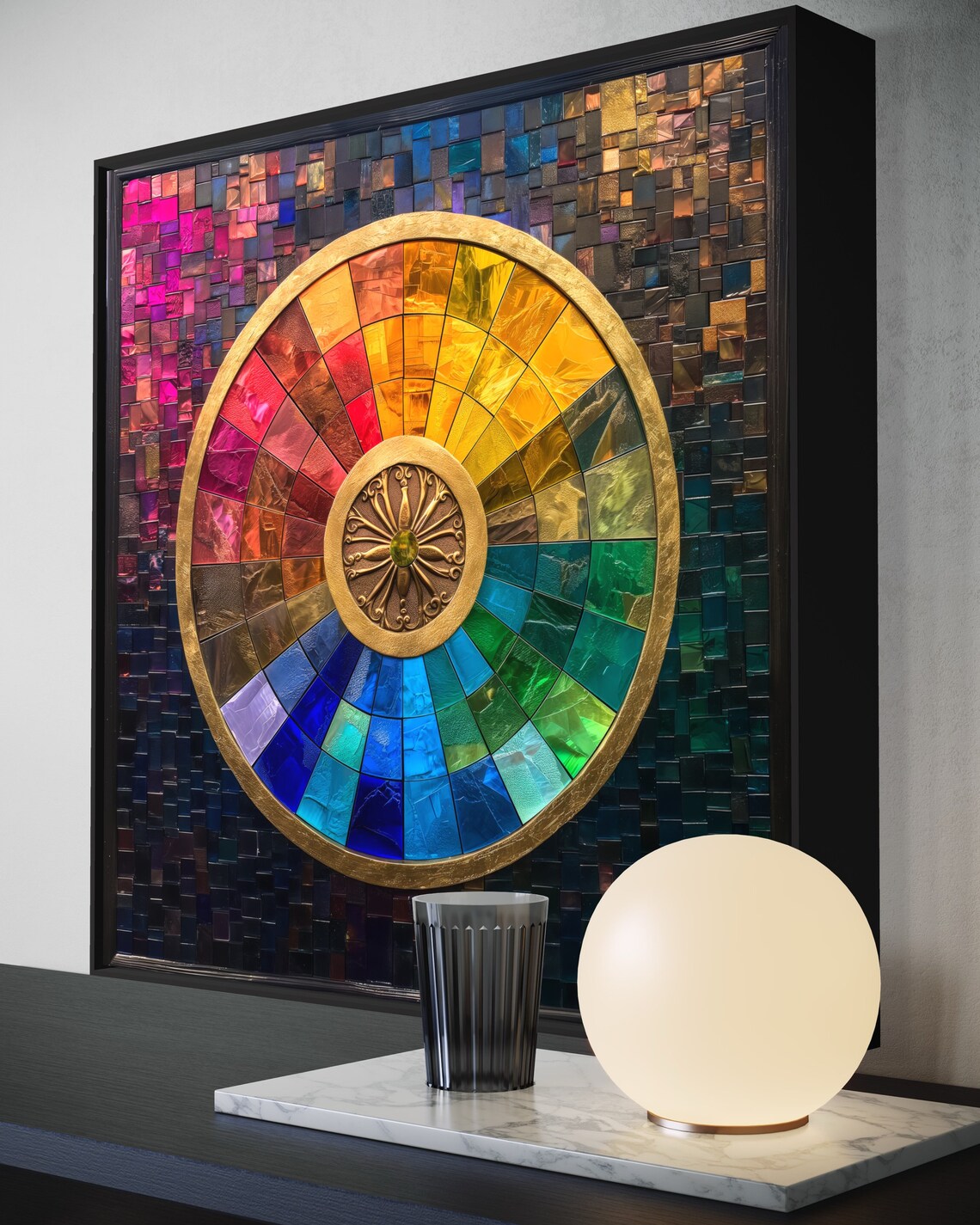 Kaleidoscope Mosaic Spiral Abstract Art Print - Image 5