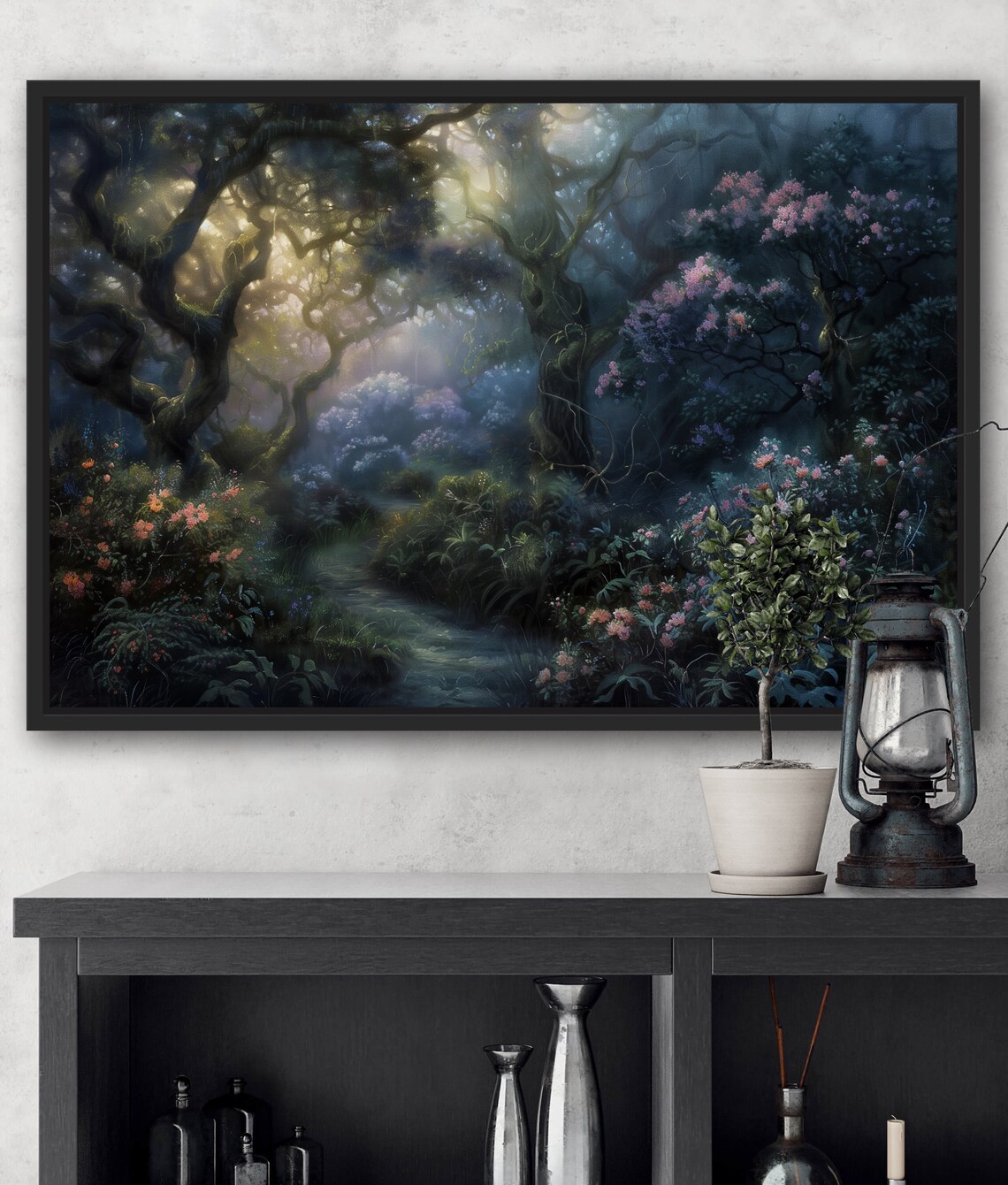 Mystical Path In The Woods, Gothic Forest Art Print - Image 3