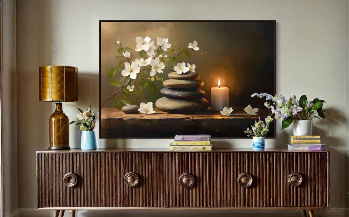 Zen Candle Still Life, Spa-Inspired Art Print - Image 4