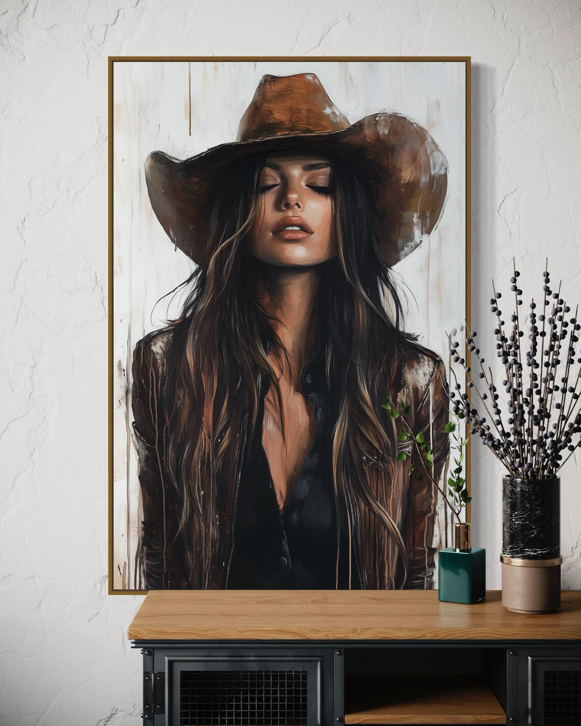 Modern Cowgirl Portrait, Rustic Boho Western Woman - Image 4