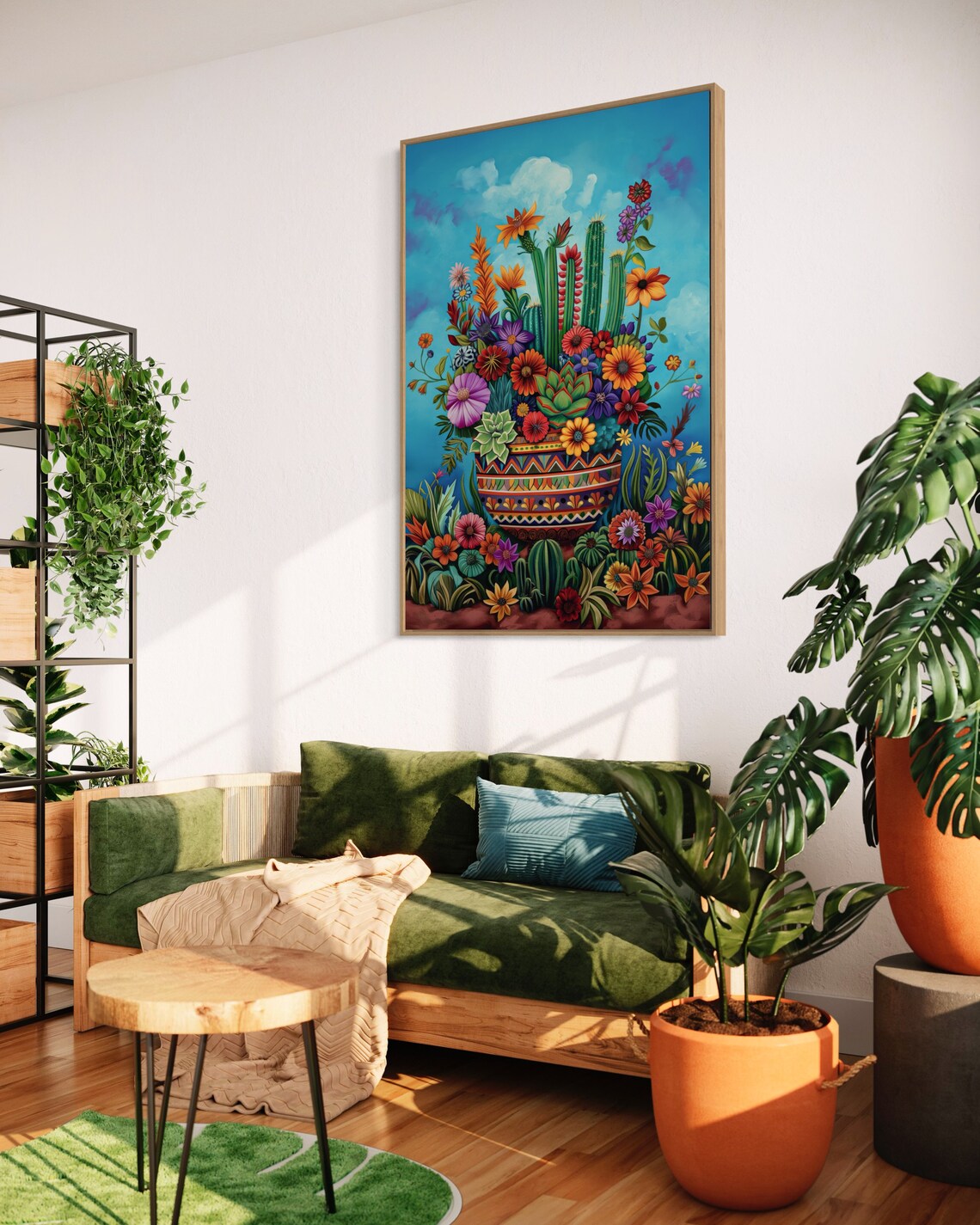 Colorful Cactus and Succulent Art Print, Southwest - Image 4