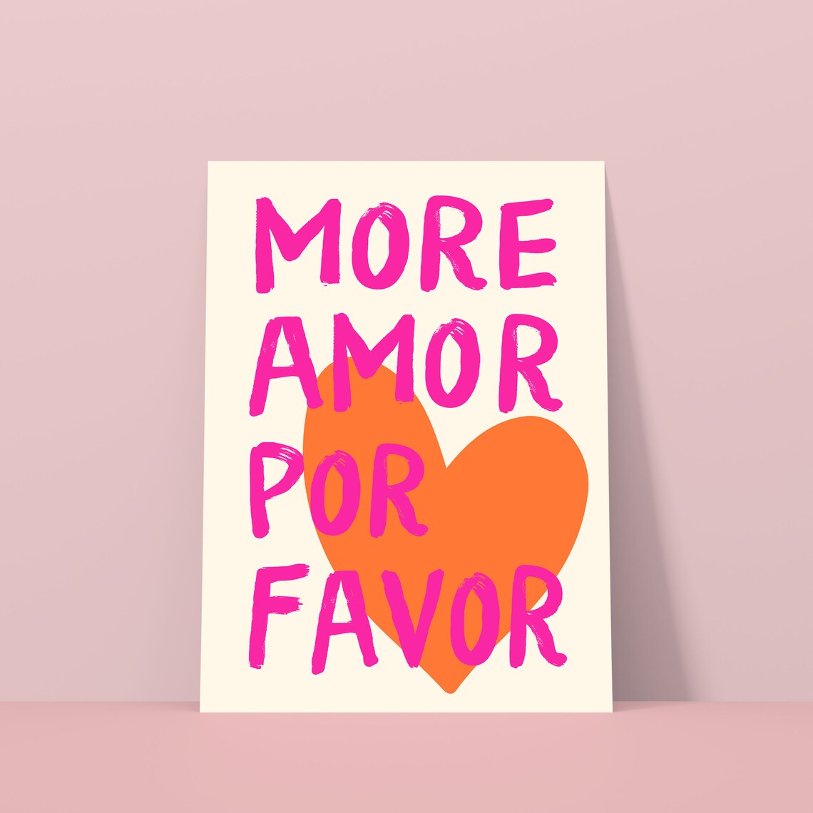 More Amor Por Favor Hand-Drawn Typography Art Print