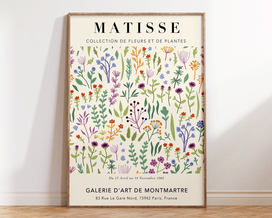 Wild Flowers by Matisse, Botanical Art Print