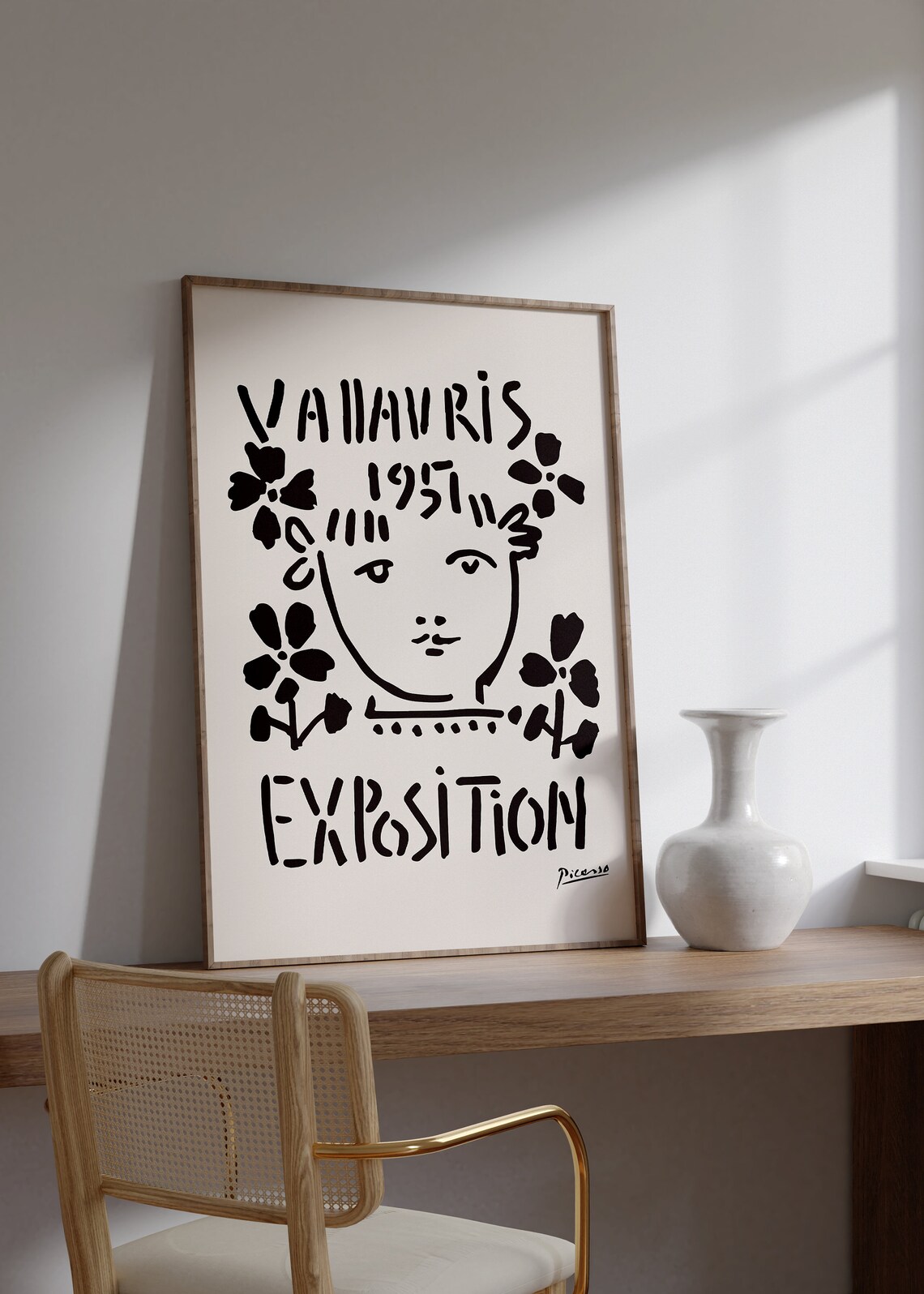 Picasso Vallauris Exhibition Poster, Abstract Face - Image 2