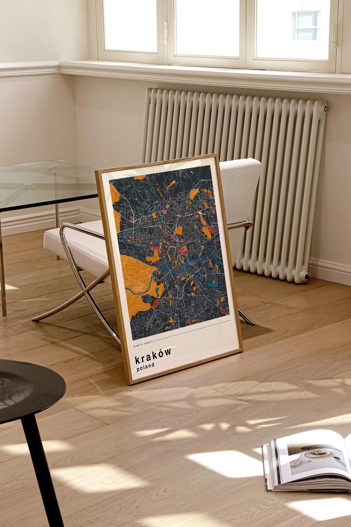 Krakow Poland Map, Travel Poster Art Print - Image 2