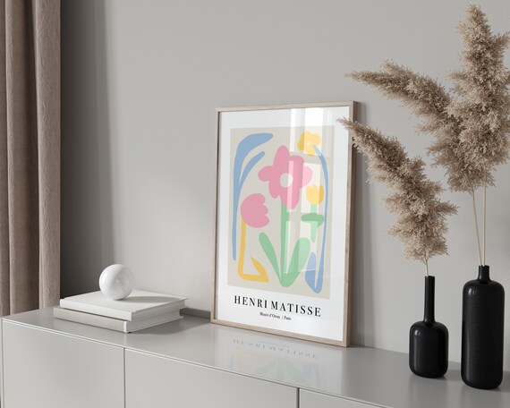 Pastel Matisse Exhibition Poster Matisse Exhibition Print Matisse Print Pastel Matisse Flower Poster Pastel Pink Matisse Mp09