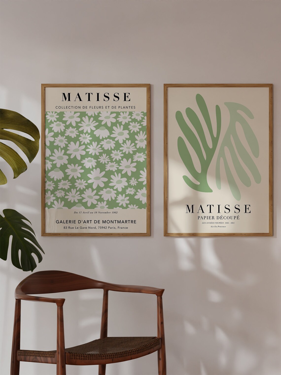 Matisse Sage Green Leaf Papier Decoupe 1936-1954 Minimal Botanical Poster - Image 2