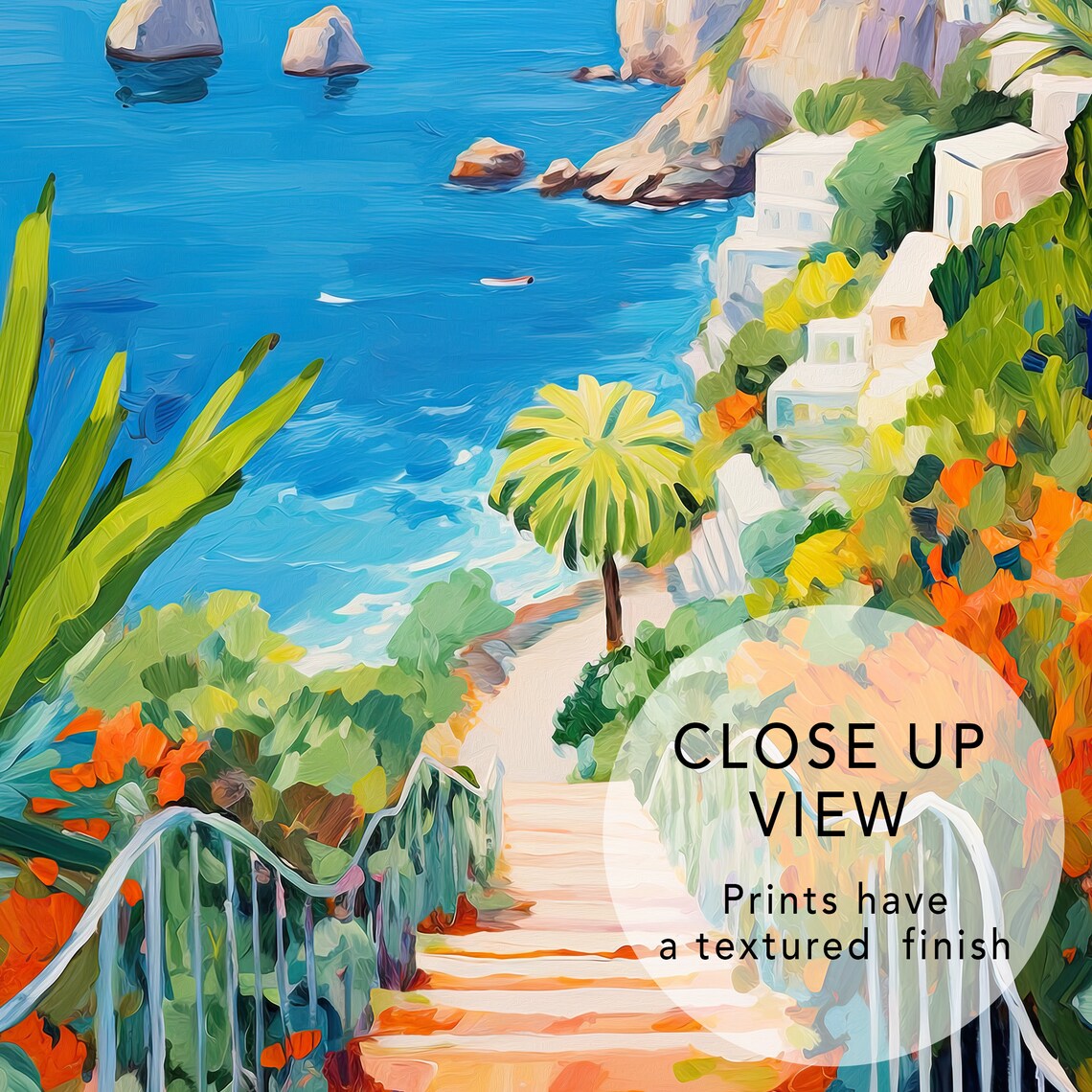 Capri Italy Travel Poster, Maximalist Colourful Print - Image 3