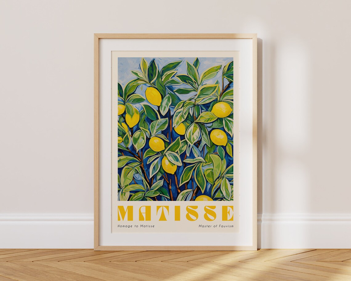 Matisse Lemons Mediterranean Botanical Art Print