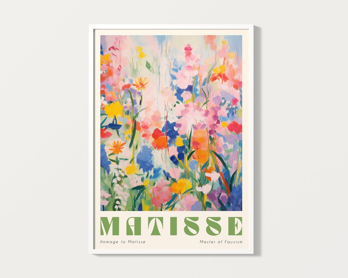 Matisse Homage Colorful Wildflower Fauvism Botanical Art Print - Image 2