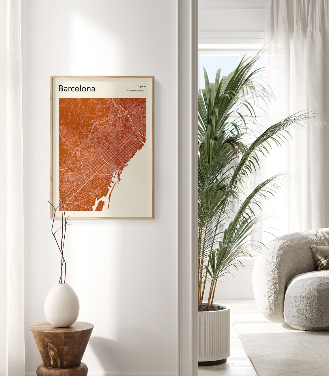 Barcelona Map Print, More Colours Travel Poster - Image 2