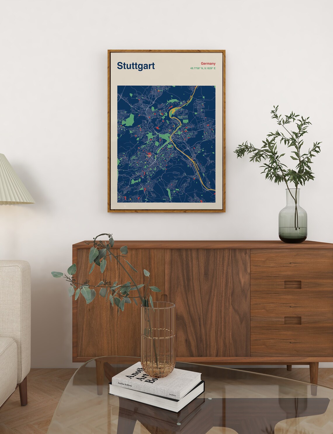 Custom City Map Poster, Modern Colour Design - Image 2