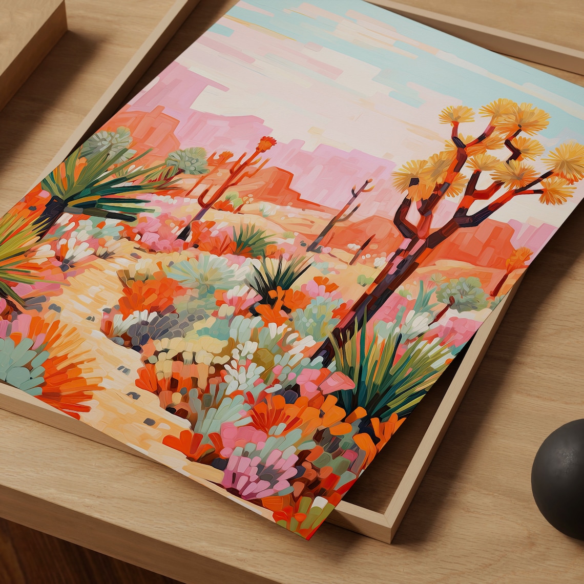 Boho Joshua Tree Landscape Art Print, Southwestern - Image 3