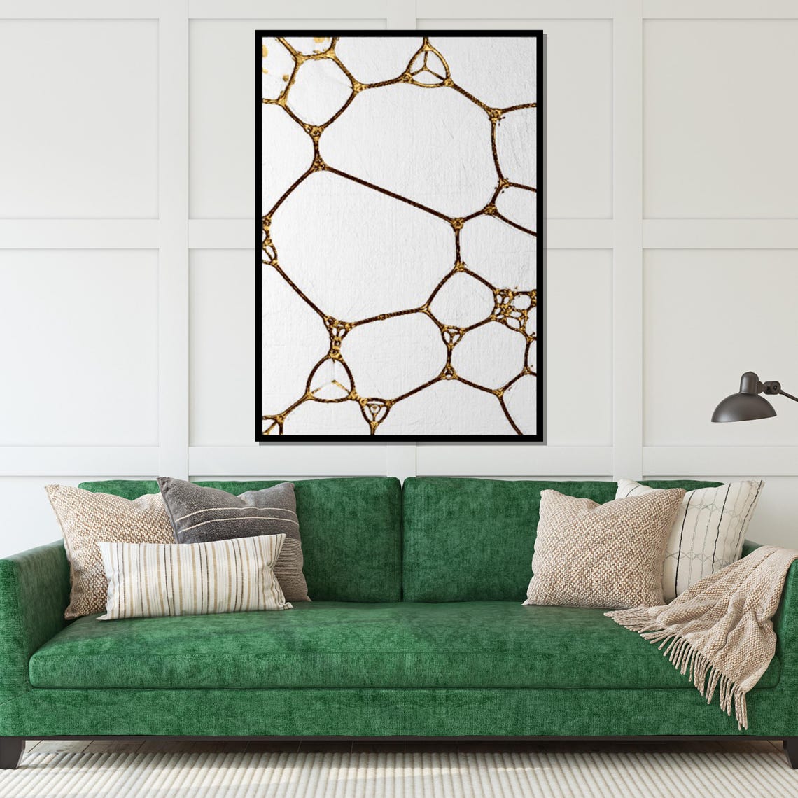 Gold Network Geometric Lines Minimalist Modern Abstract Poster - Image 4