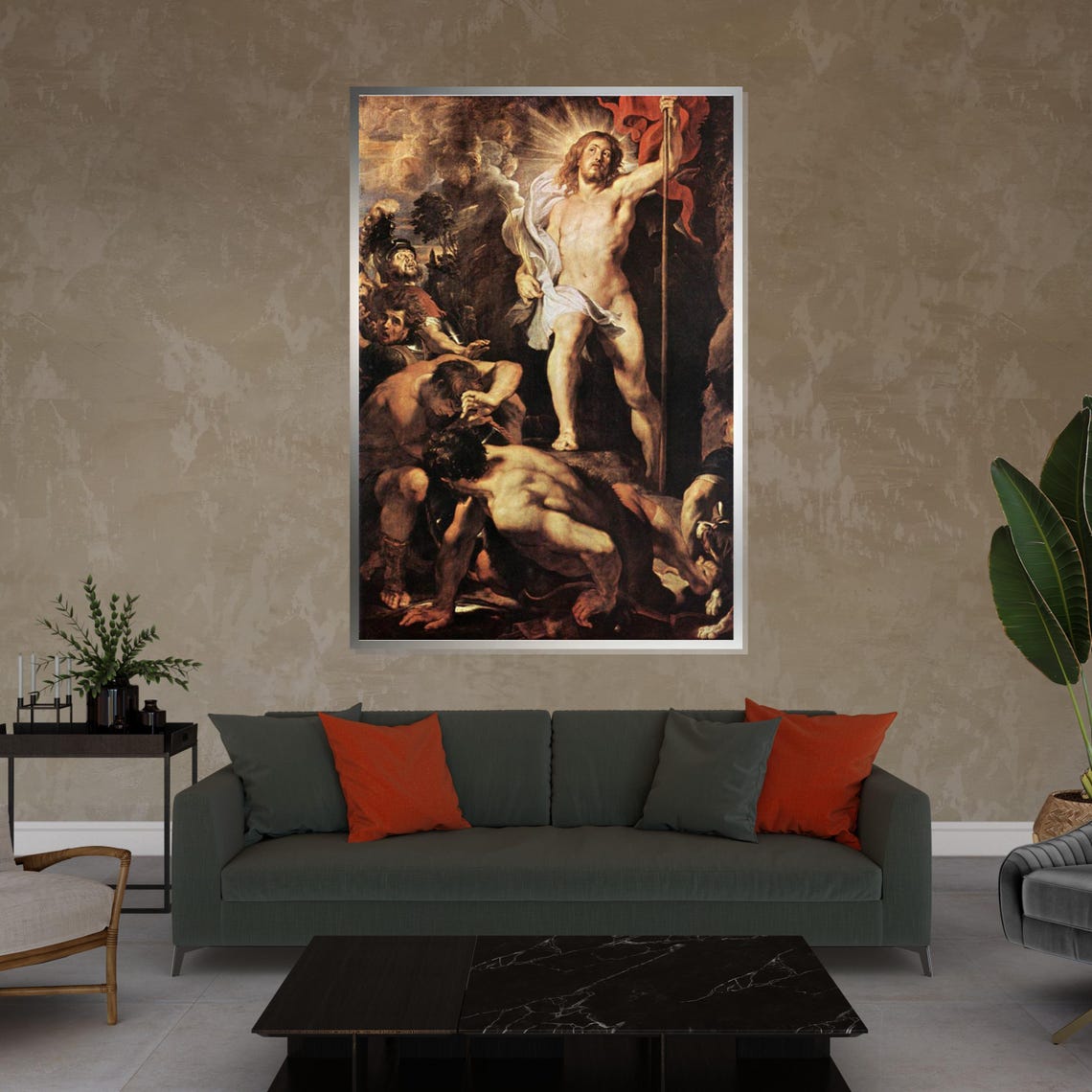 Resurrection Of Jesus Christ With Banner Biblical Triumph Wall Art - Image 4