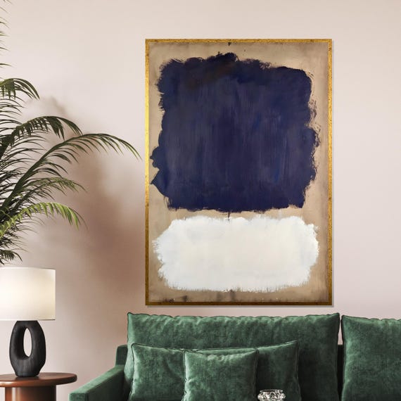 Abstract Blue And White Minimalist Wall Art Modern Art Print Contemporary Abstract Painting Wall Art Design Ready To Hang