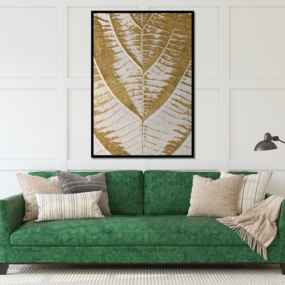 Gold Leaf Botanical Texture White Elegant Luxury Nature Poster - Image 4