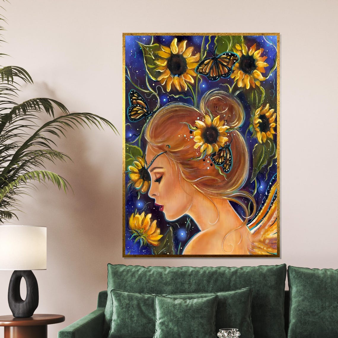 Sunflower Fairy Girl With Butterflies Whimsical Nature Dream Poster - Image 5
