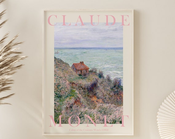 Monet Poster Claude Monet Print Monet Wall Art Monet Picture Modern Monet Print Vintage Monet Art Cabin Of The Customs Watch