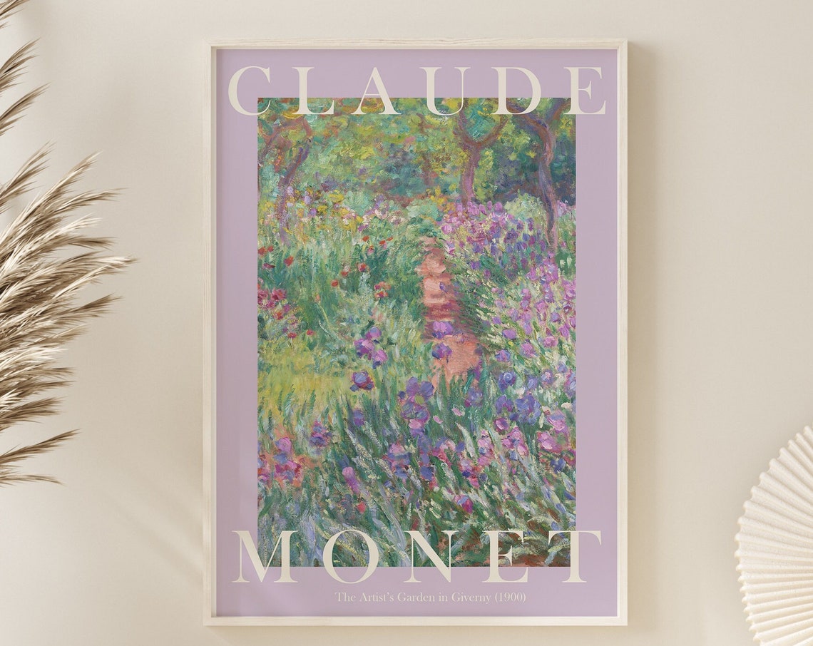 Claude Monet The Artists Garden In Giverny 1900 Iris Path Poster - Image 3