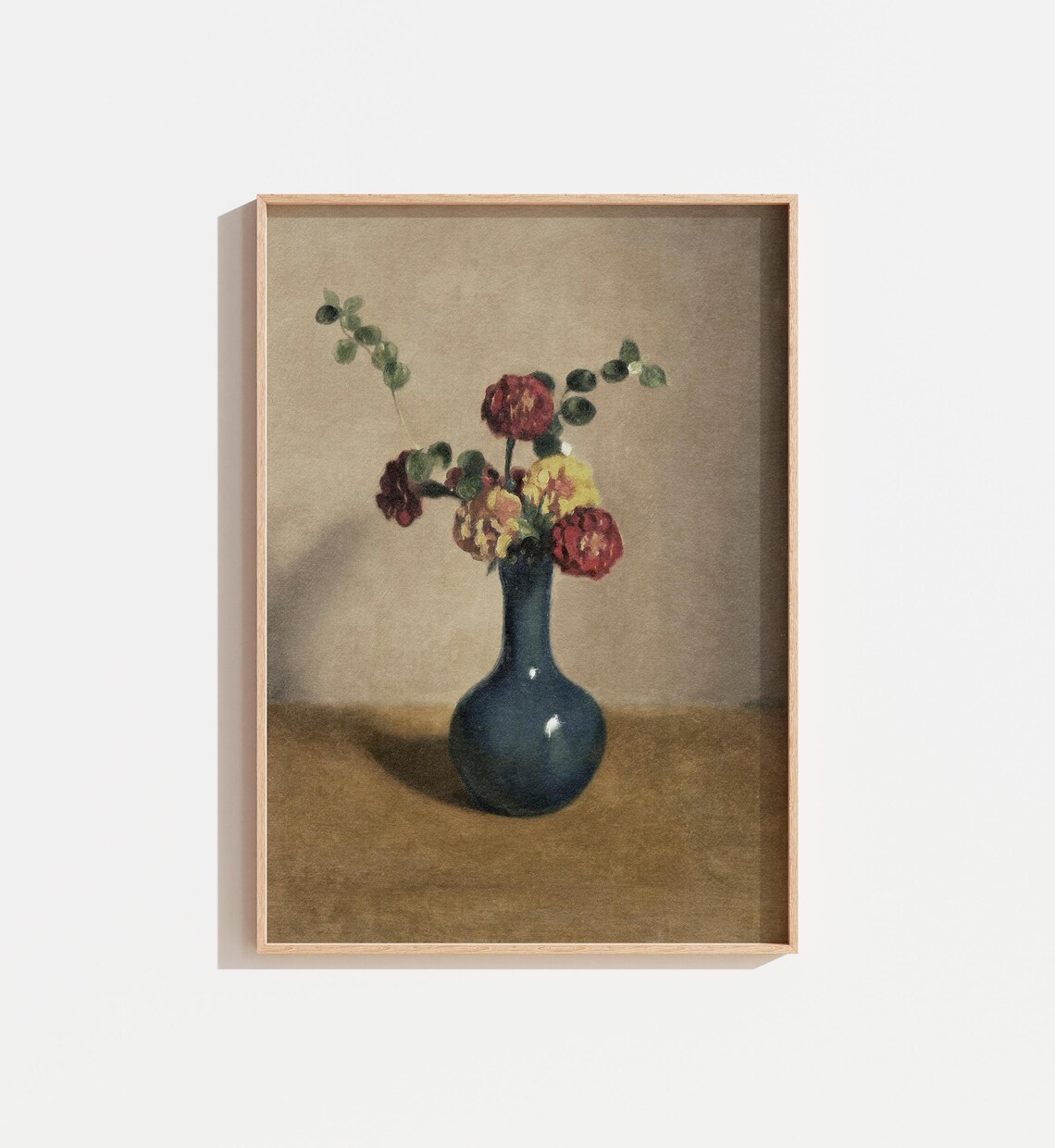 Vintage Floral Still Life Art Print, Antique Flowers