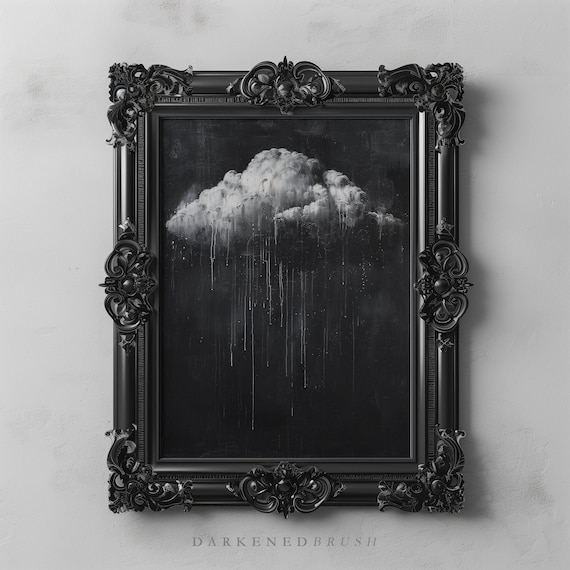 Moody Rain Cloud Minimalist Art Print