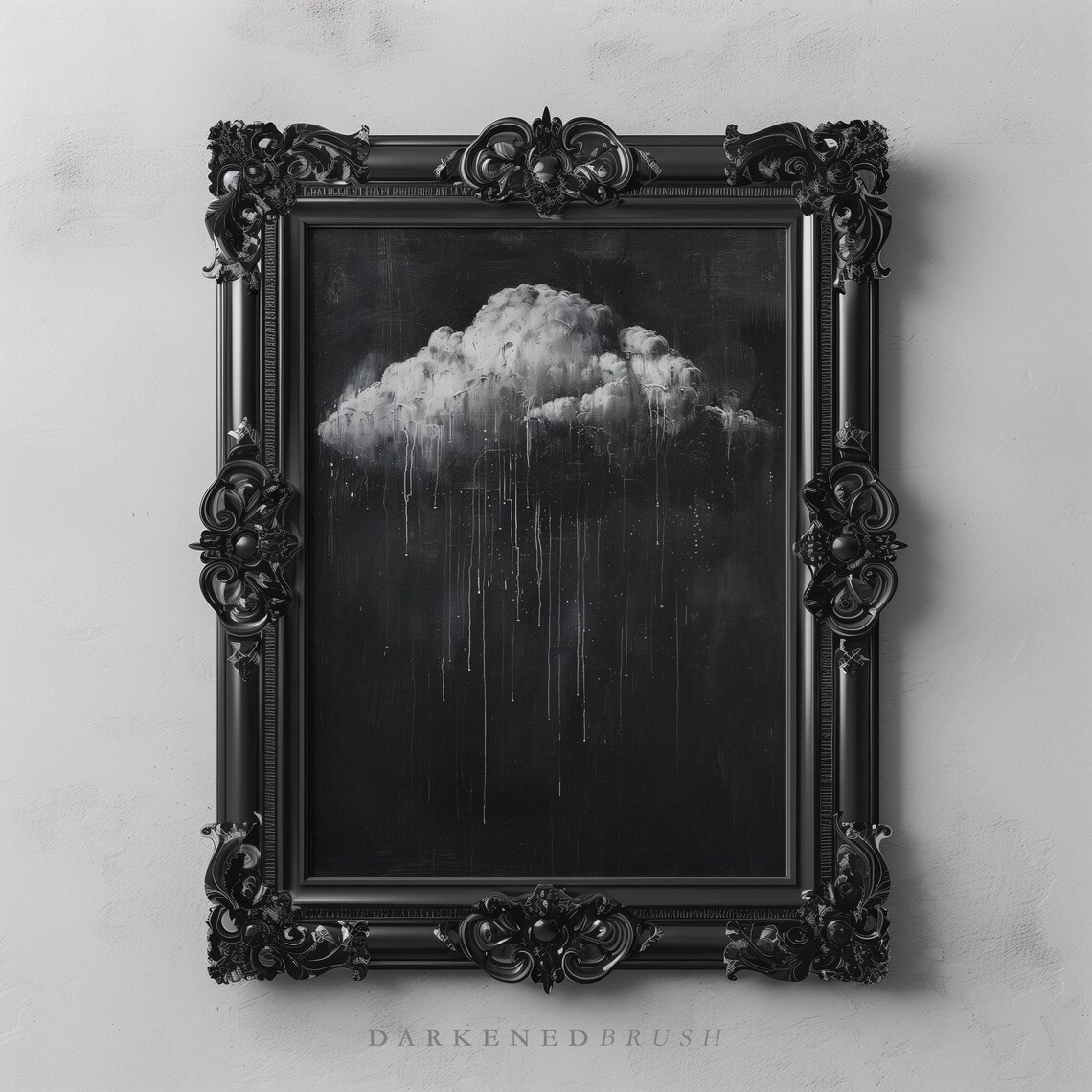 Moody Rain Cloud Minimalist Art Print