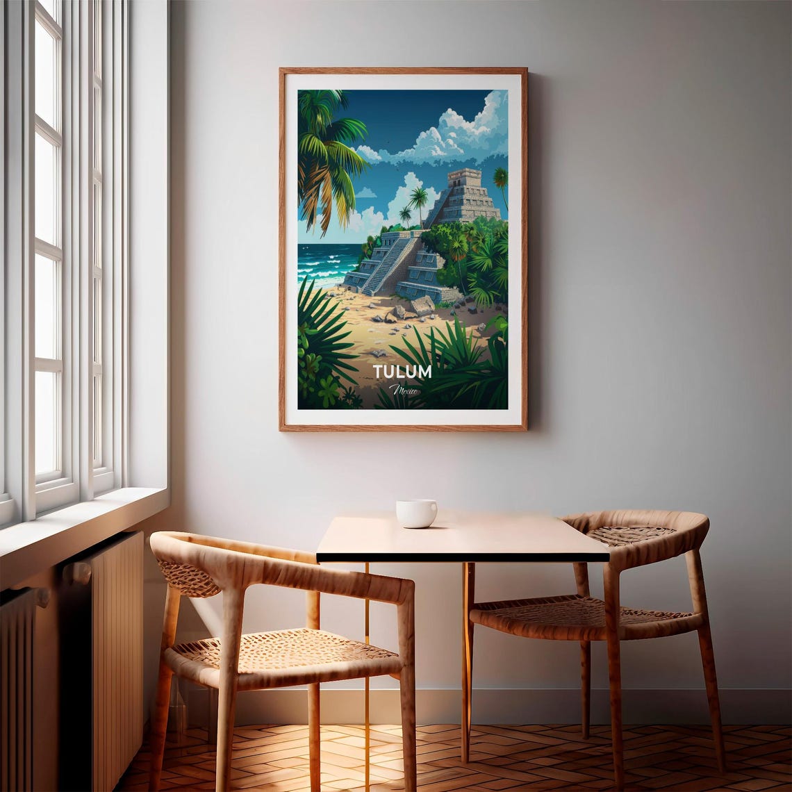 Tulum Mexico El Castillo Mayan Pyramid Beach Ruins Travel Poster - Image 3