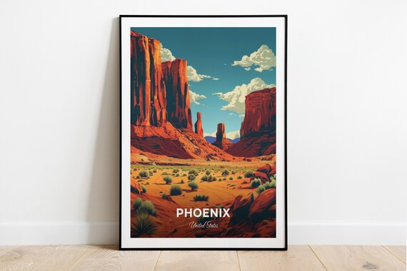 Phoenix Red Rock Desert Valley Monument Buttes United States Poster