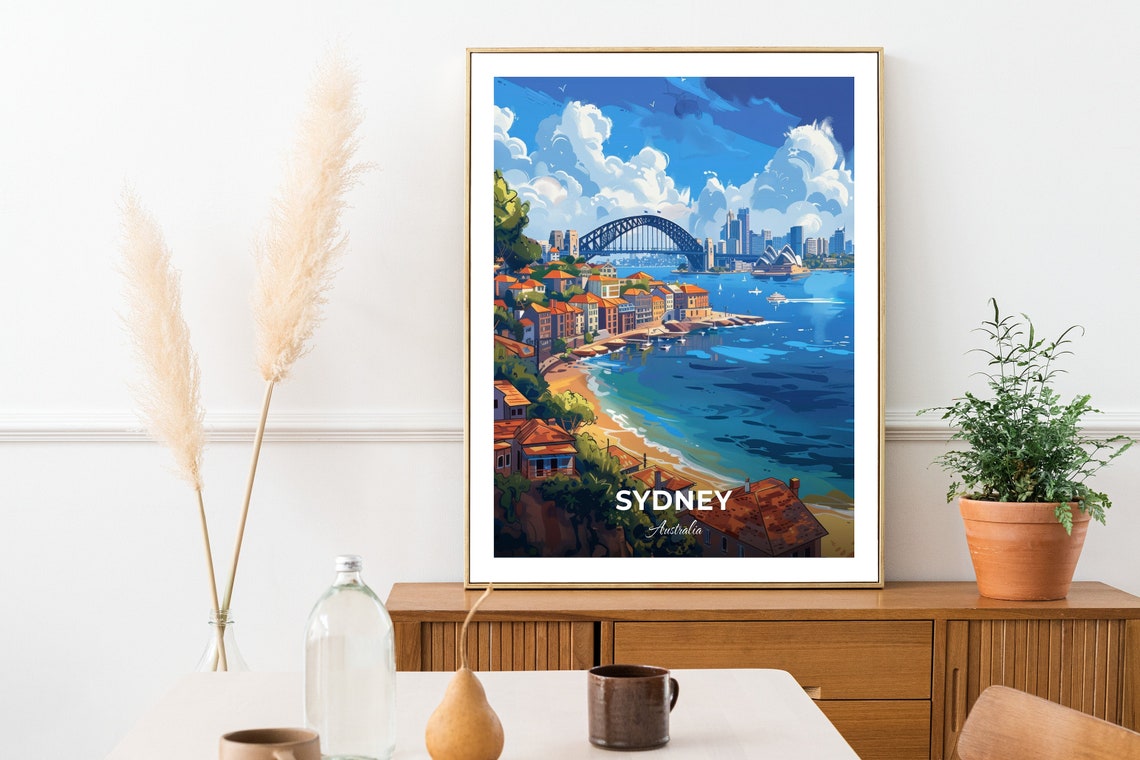 Sydney Harbour Bridge Opera House Waterfront Vista Travel Poster - Image 2